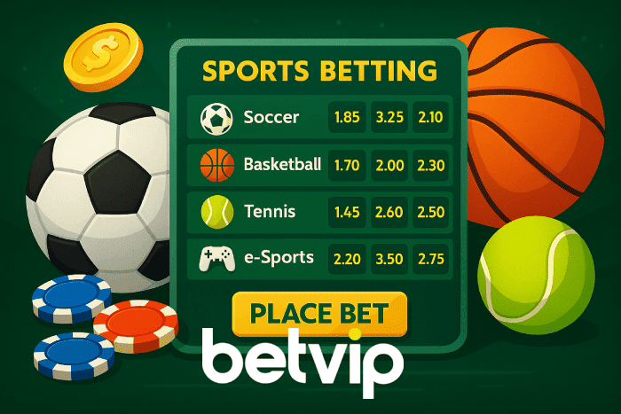 Aposte em apostas esportivas no cassino online BETVIP